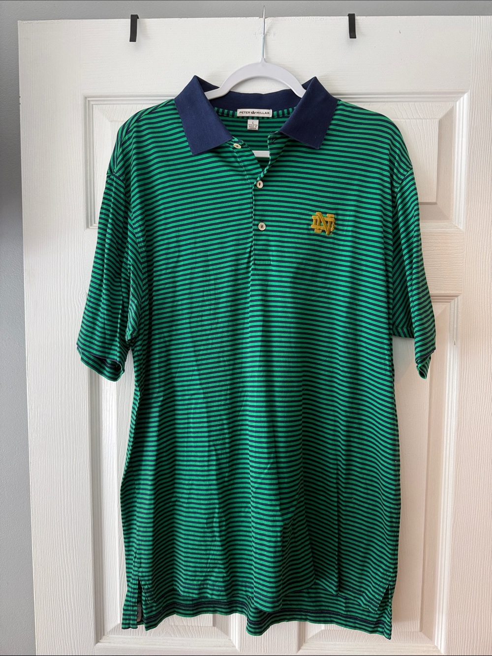 Peter Millar Notre Dame Striped Polo
